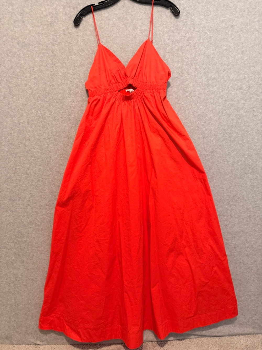 NIA Spaghetti Strap Maxi Dress with Front Cutout